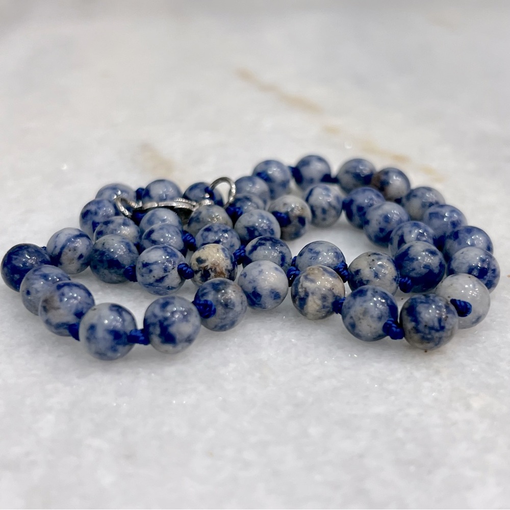 Blue Spot Jasper Pendant Necklace - Picture 5 of 9